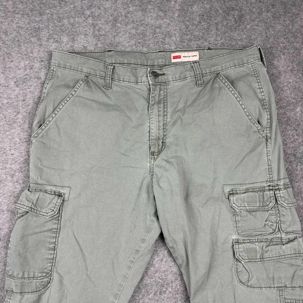 Wrangler Cargo Pants Mens 36x30 Regular Taper Olive Green 70SYWDO